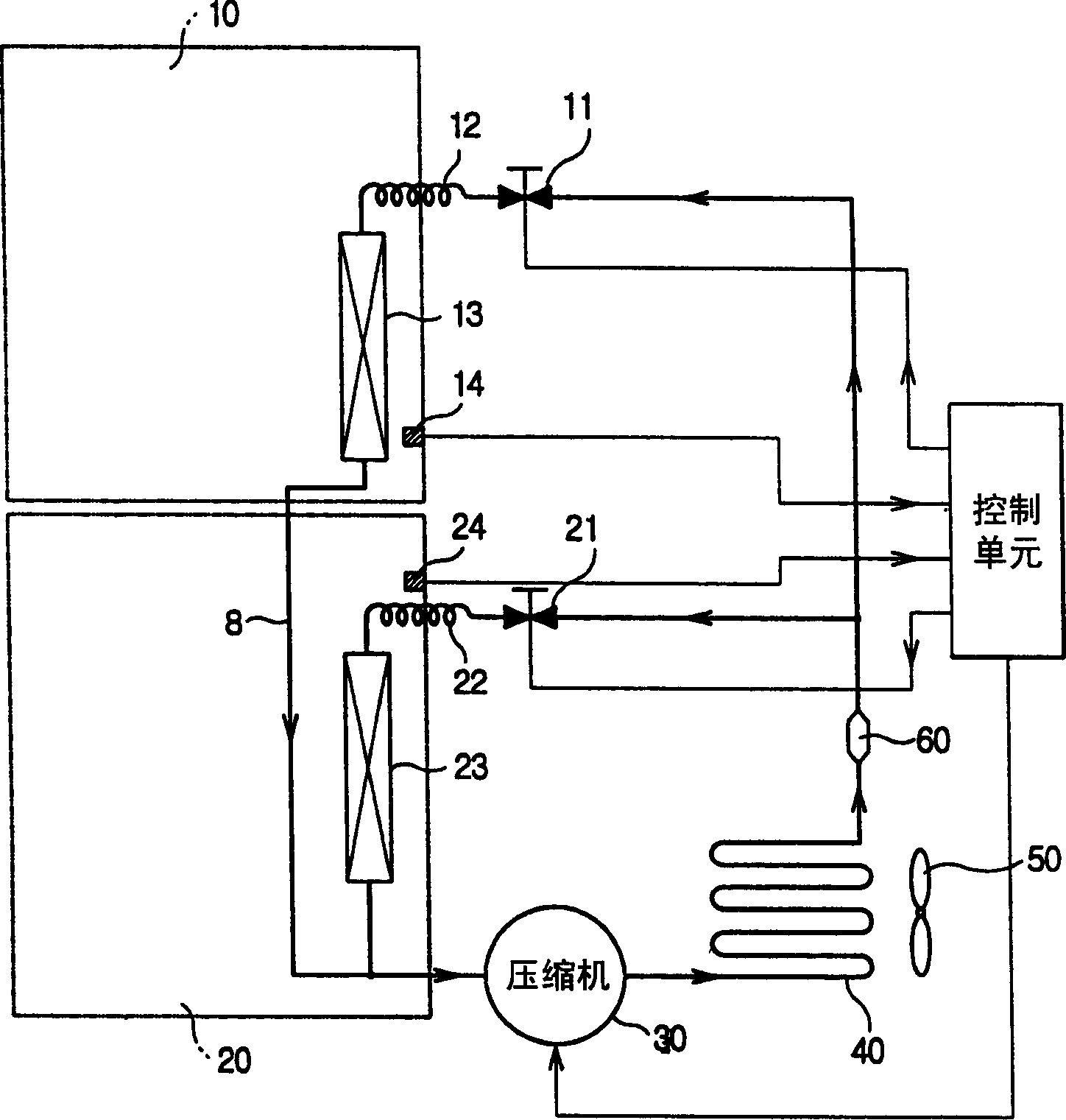 Control method for multi-chamber type kimchi refrigerator
