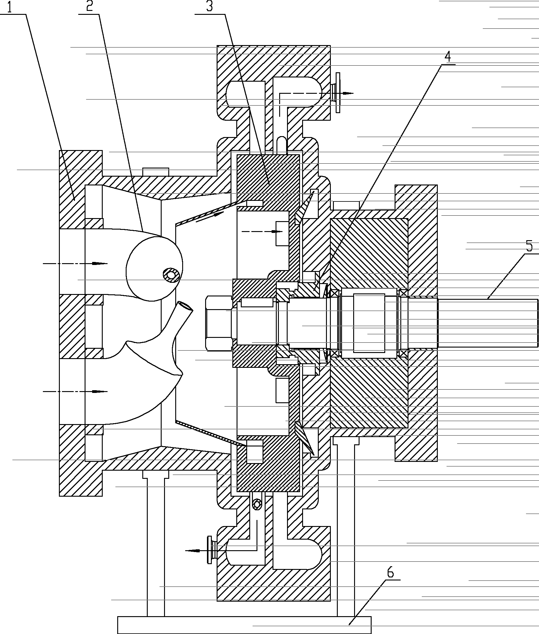 Gas-liquid rotary turbine separation device