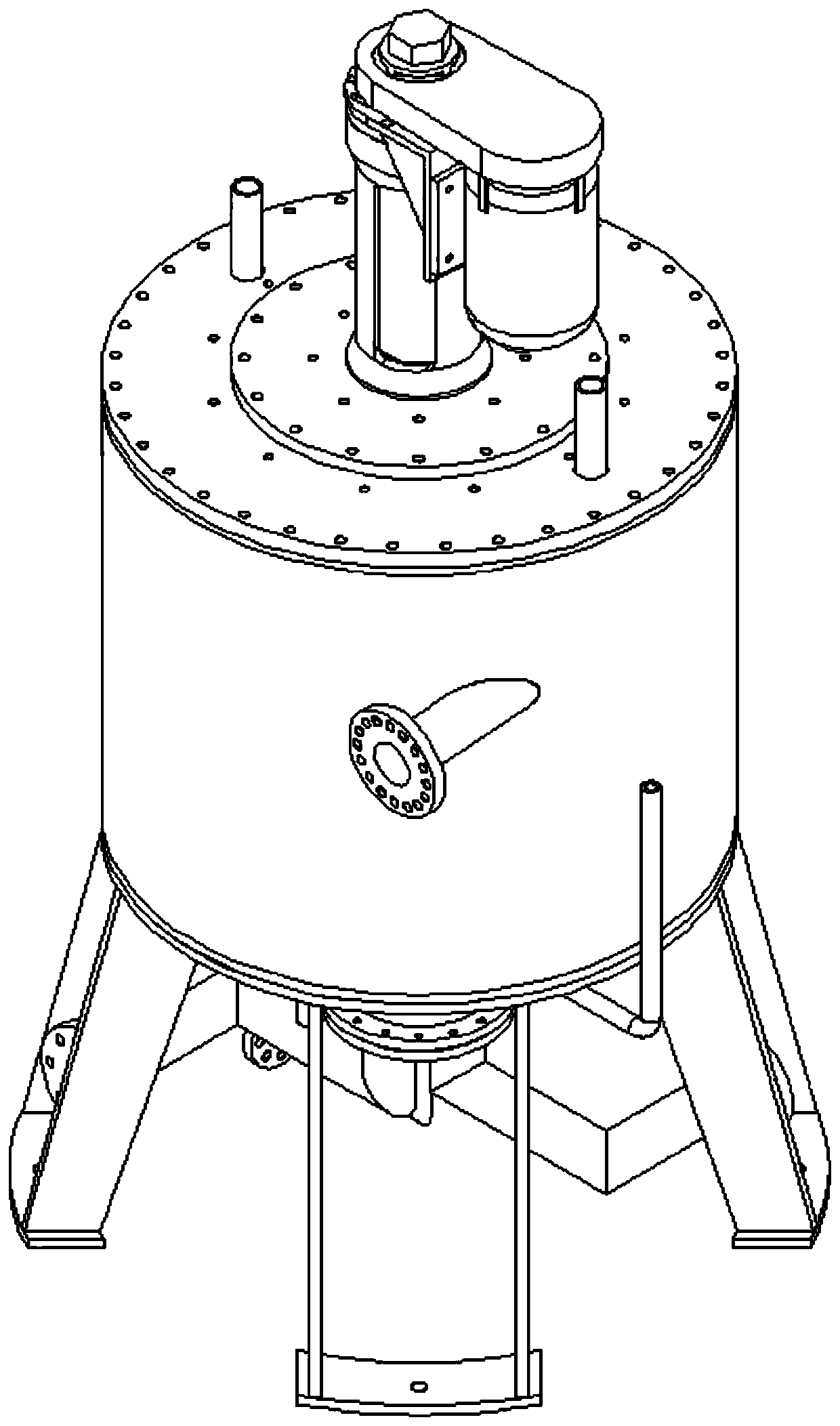Centrifugal extractor with stirring, mixing and feeding functions