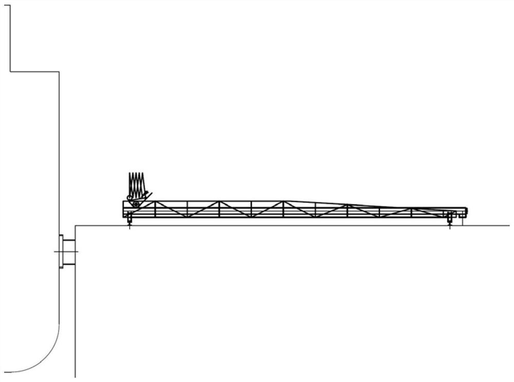 Bulk cargo wharf loading and unloading operation falling object recycling system