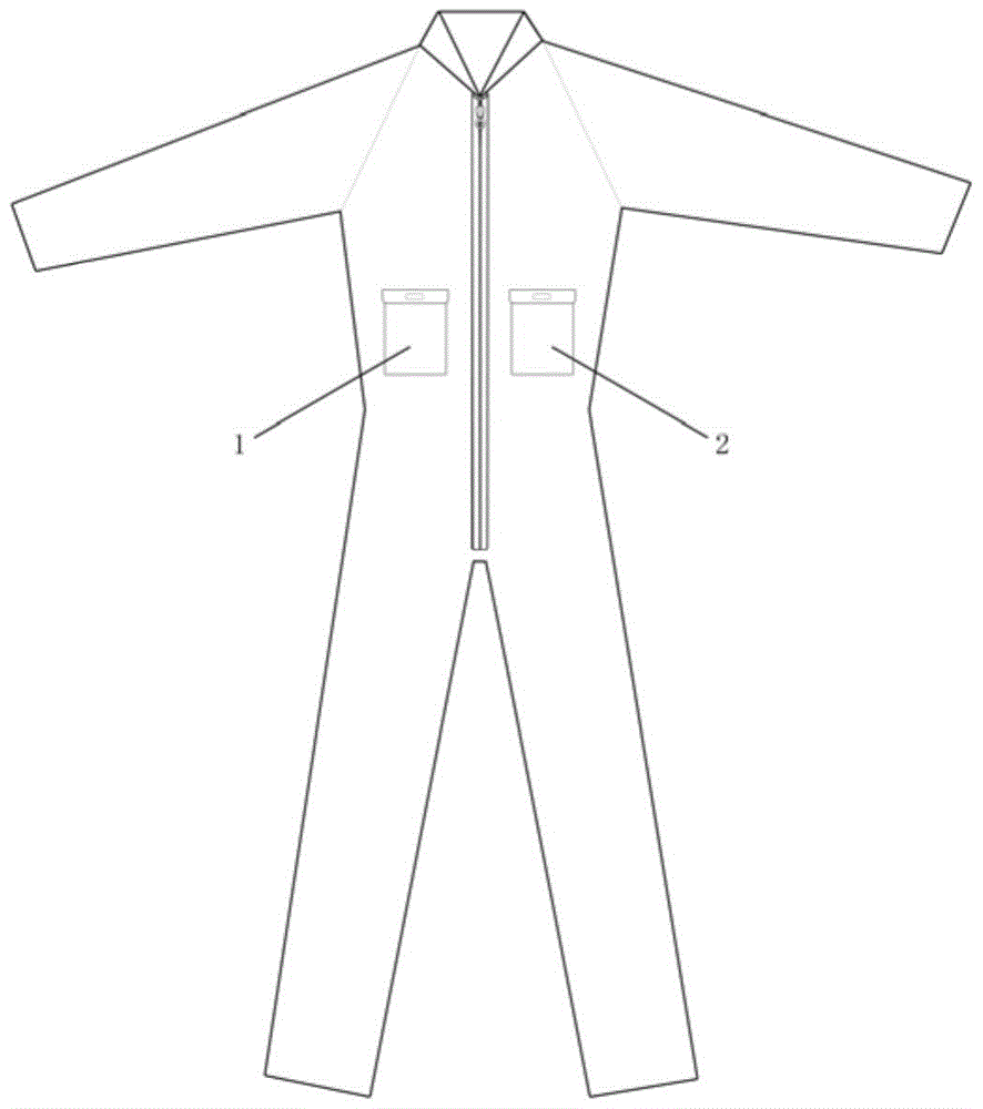 A kind of work clothes and integrated wiring method in electric wearable intelligent equipment