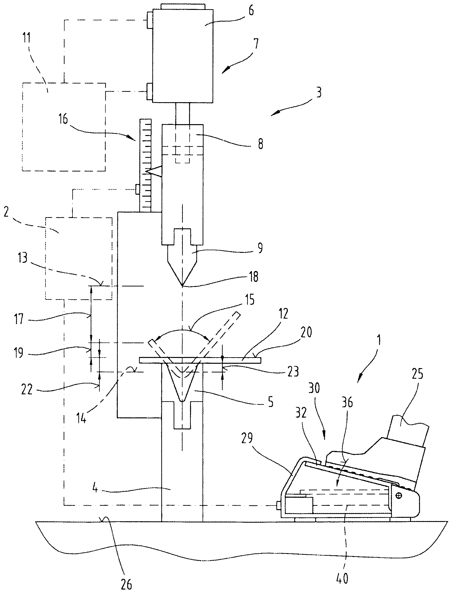Control and adjustment device for bending press