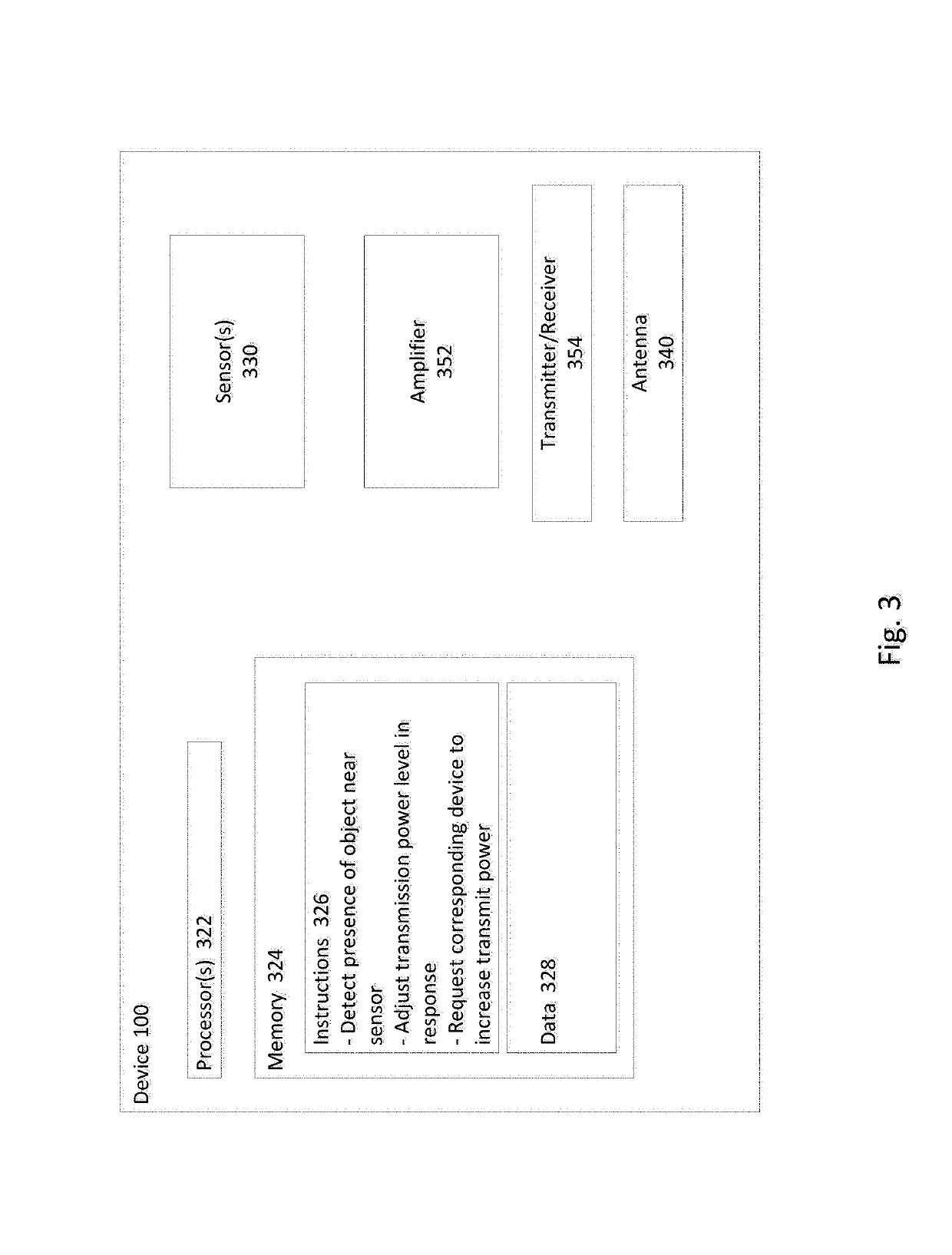 Adjust transmit power based on touch detection