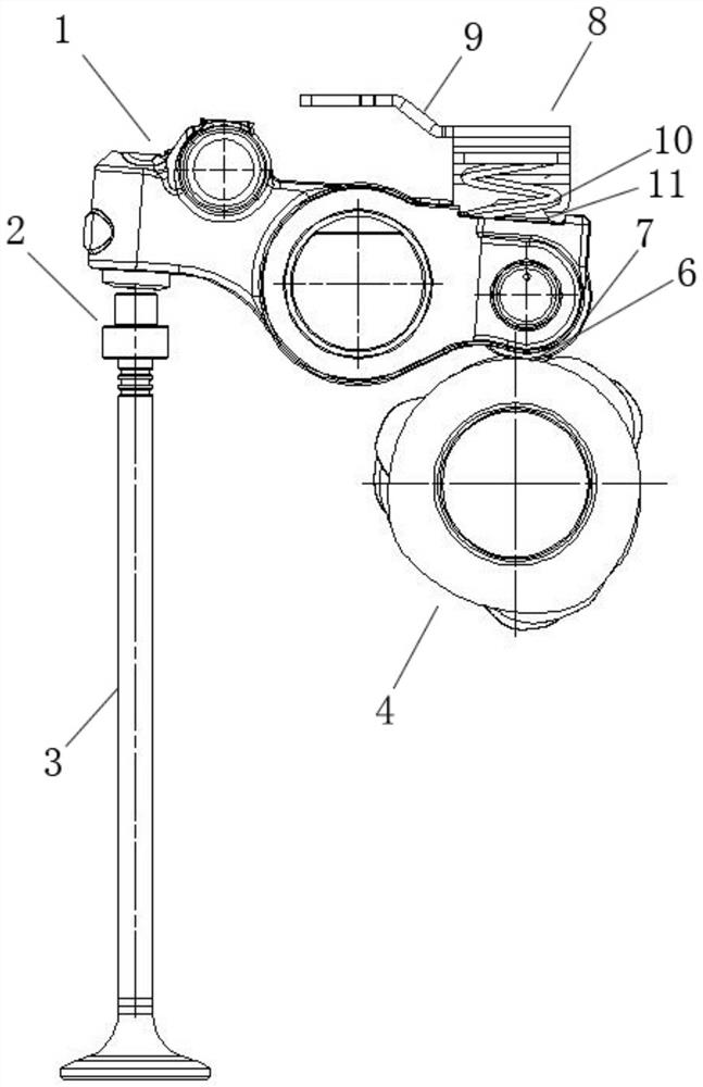 Braking mechanism for preventing roller from flying off engine