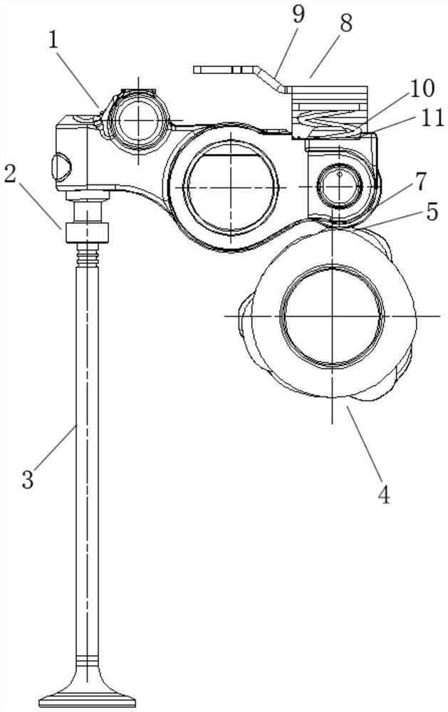 Braking mechanism for preventing roller from flying off engine