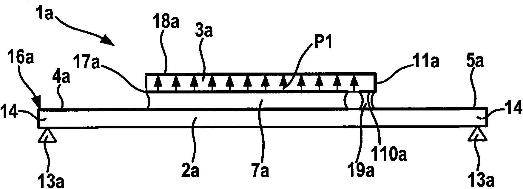 Bender transducer for generating electrical energy from mechanical deformations