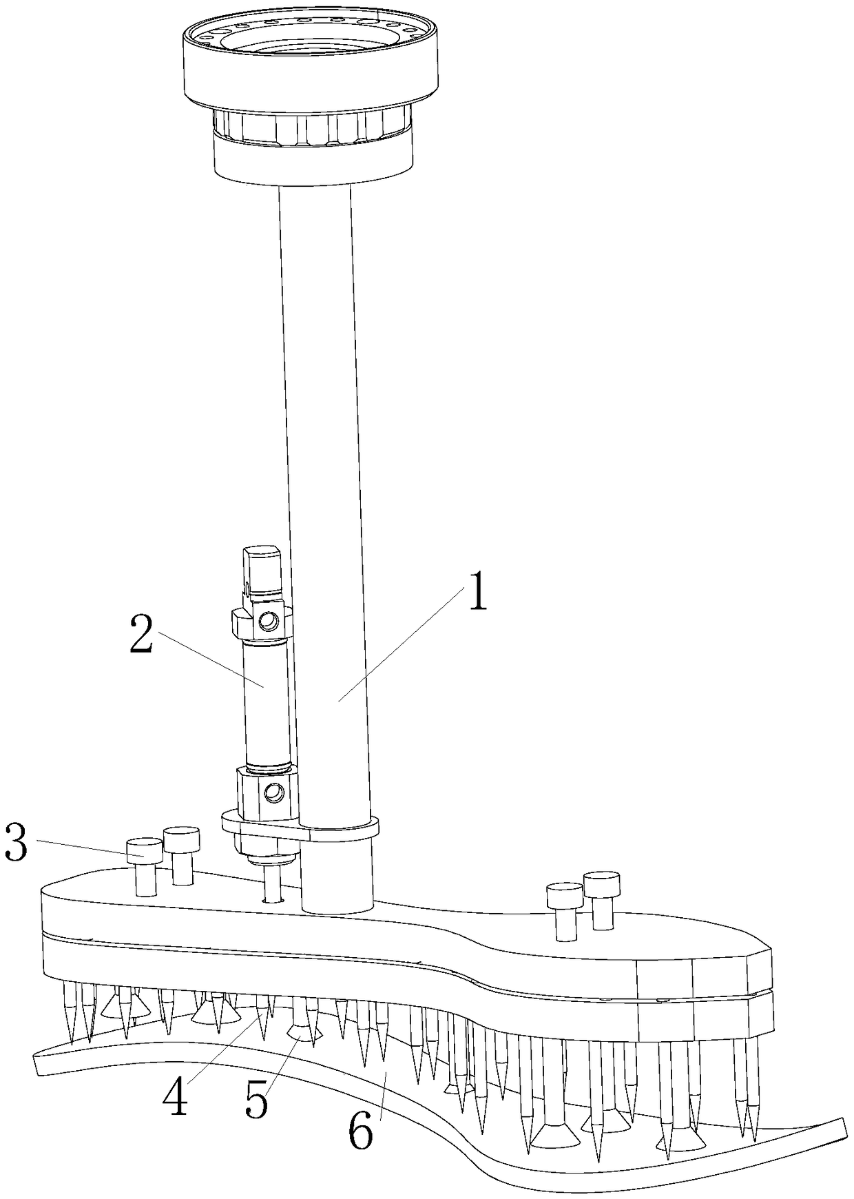 Sole grasping and positioning device for industrial robot