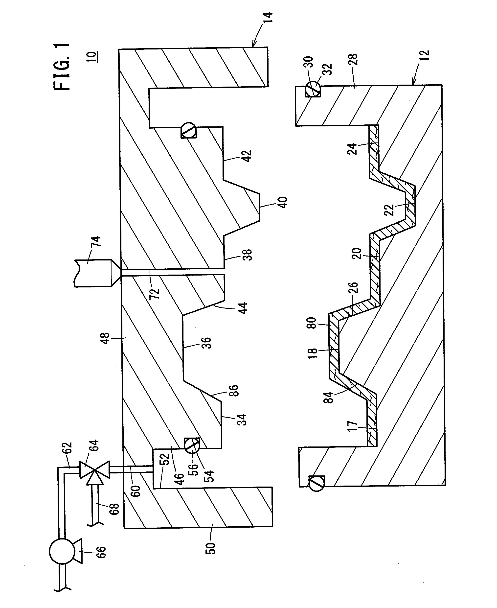 Method and apparatus for producing molded article of fiber-reinforced plastic