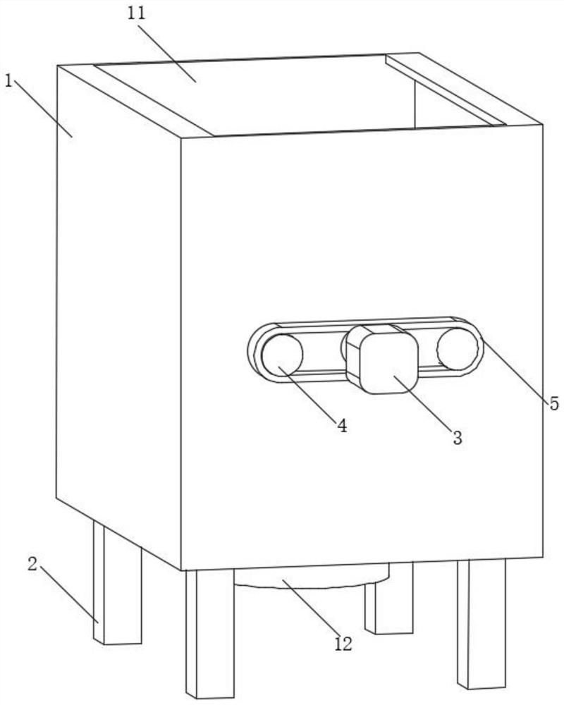 Tire crushing, recycling and regenerating device for waste rubber tire based on new energy automobile