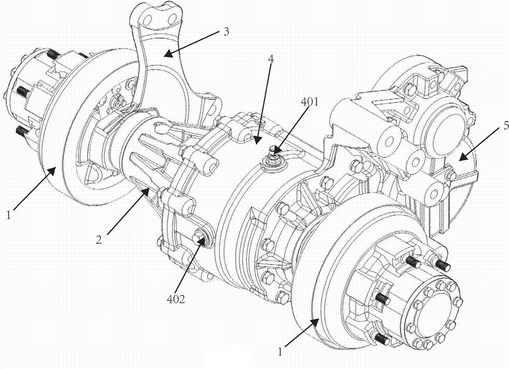 Electric fork-lift truck, axle case and reducer casing cover thereof