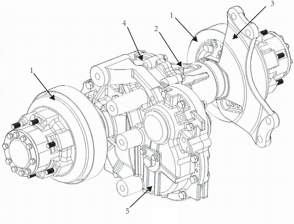 Electric fork-lift truck, axle case and reducer casing cover thereof