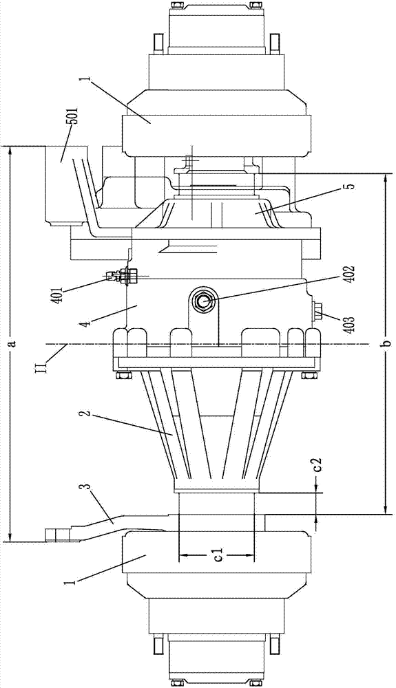 Electric fork-lift truck, axle case and reducer casing cover thereof