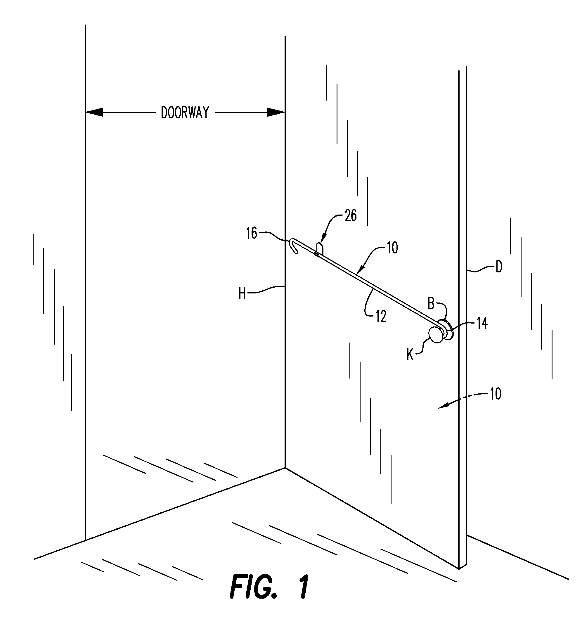 Door opening device for a handicapped person