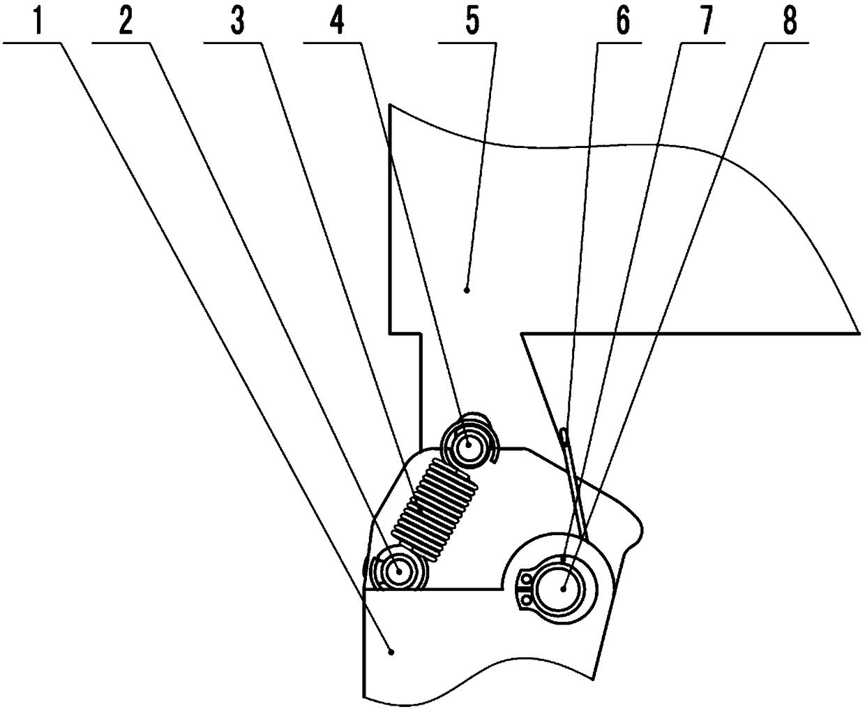 Folding airfoil clamping locking mechanism