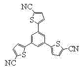 Star-shaped oligothiophene derivative, preparation method and application thereof