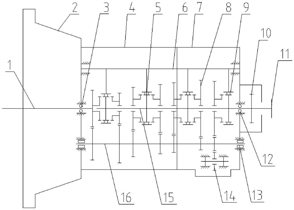 Six-gear electro-hydraulic AMT assembly