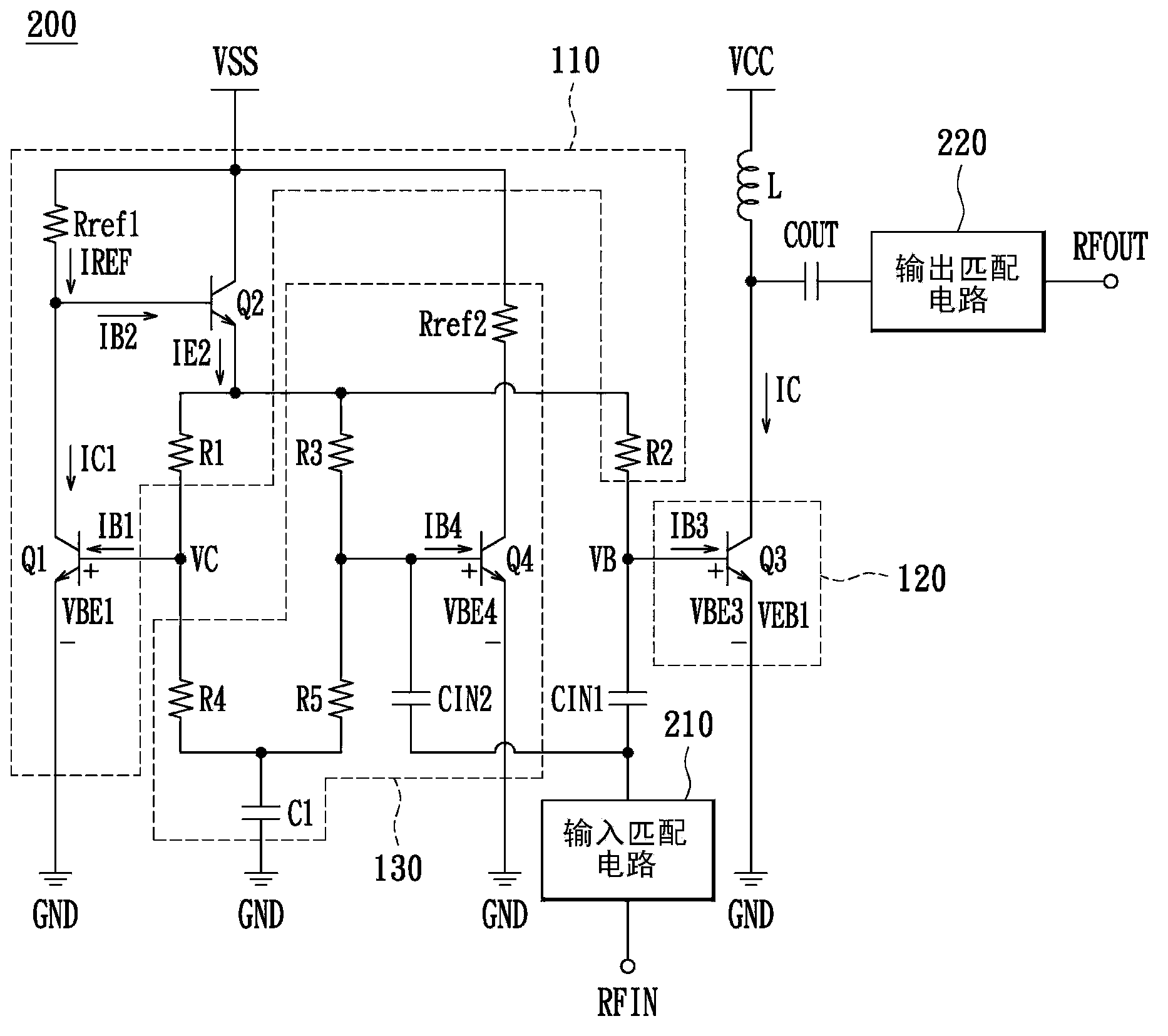 Electronic system, radio frequency power amplifier and bias voltage point dynamic regulation method thereof