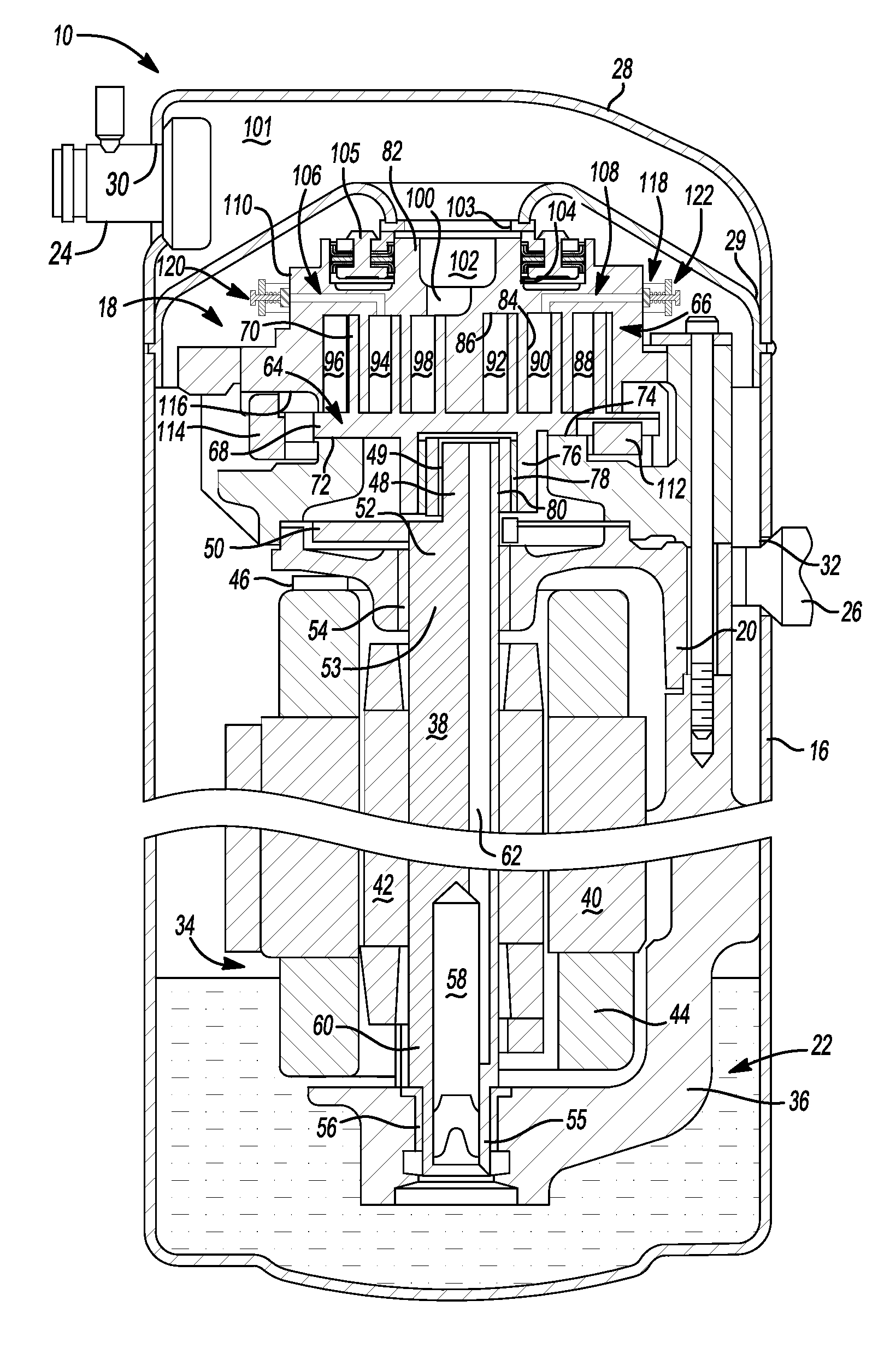 Scroll compressor with capacity modulation