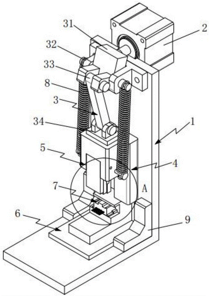 Automatic bending mechanism for connector contact pin