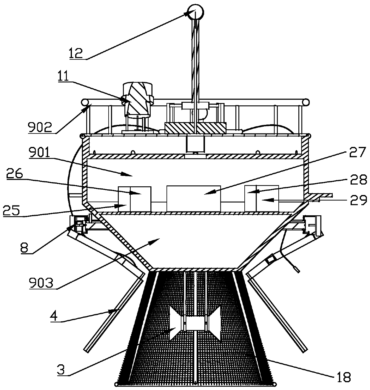 Marine floating platform protection device and cleaning method thereof