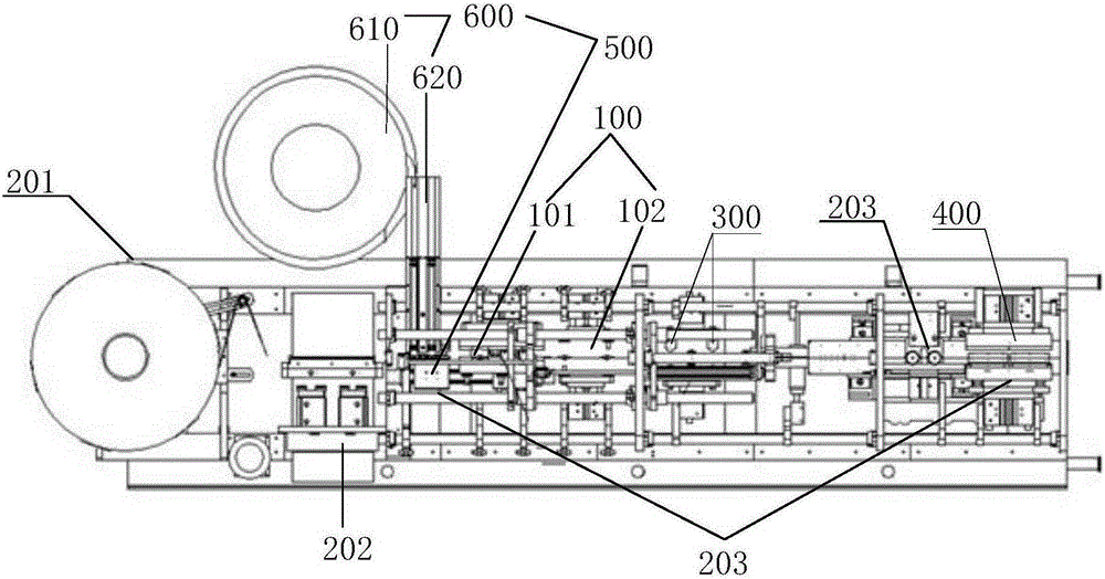 Soft bag separating type welding system, production line and method