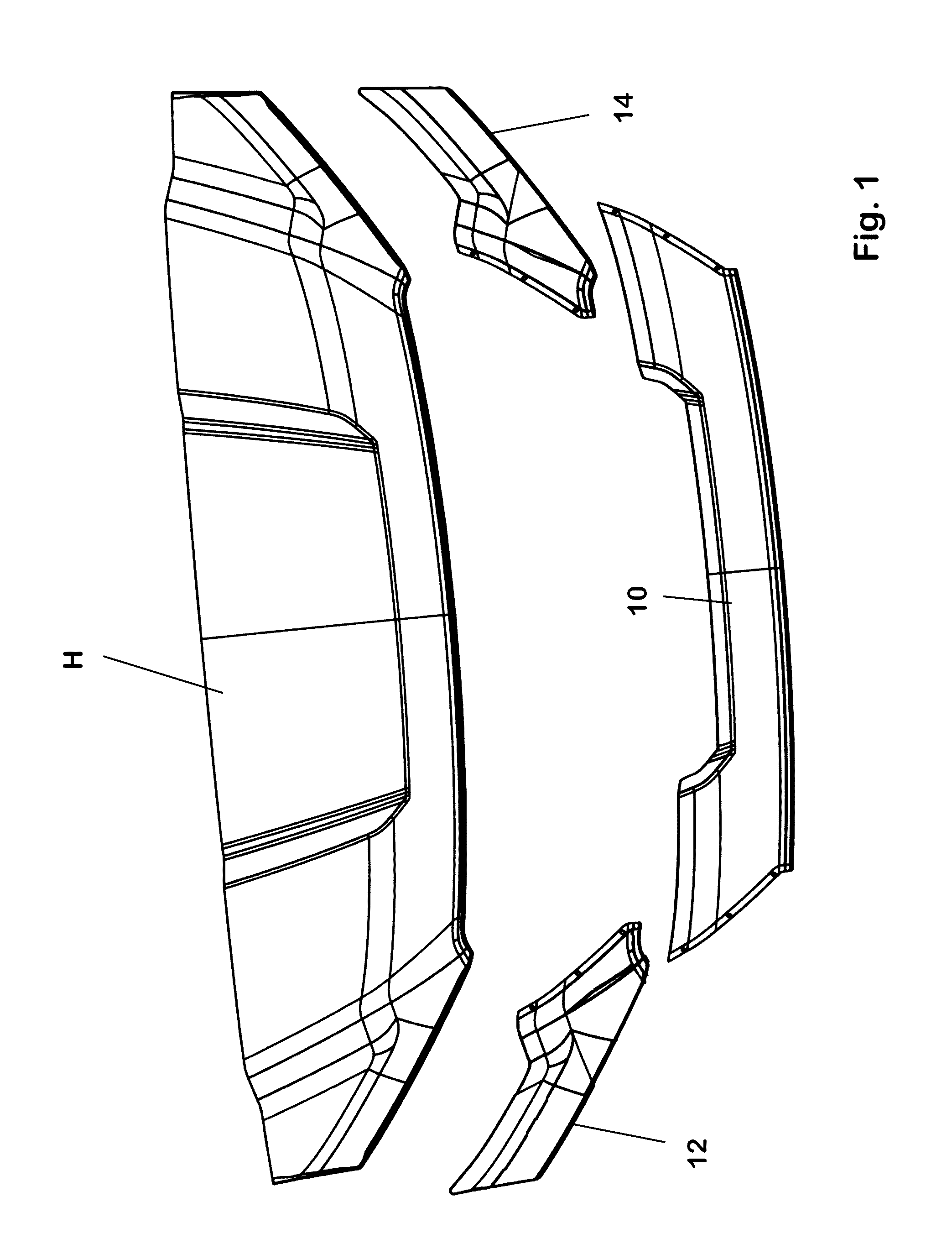 Interlocking multipiece vehicle front end protective device