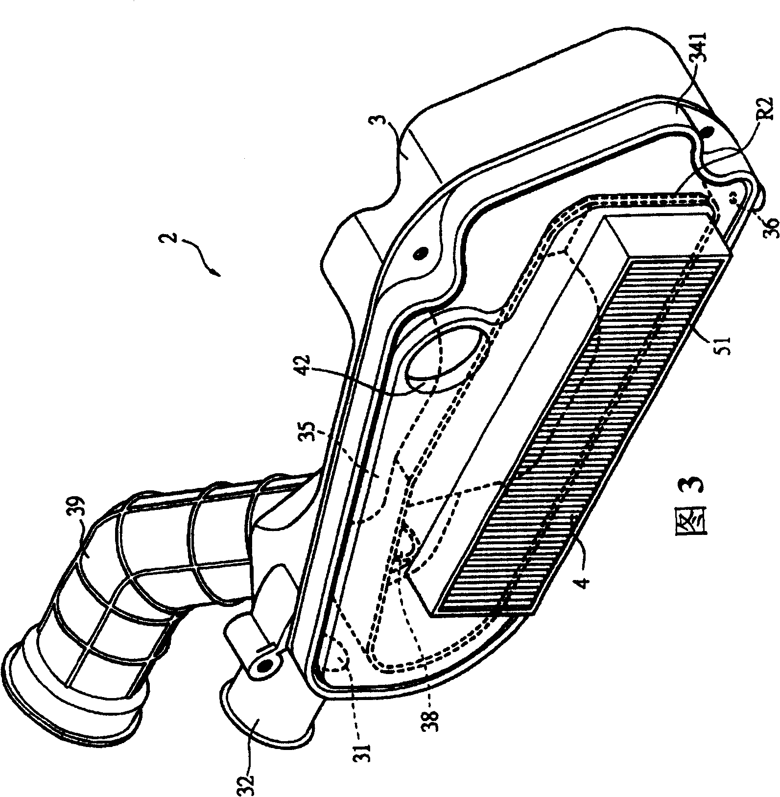 Air filter for engine