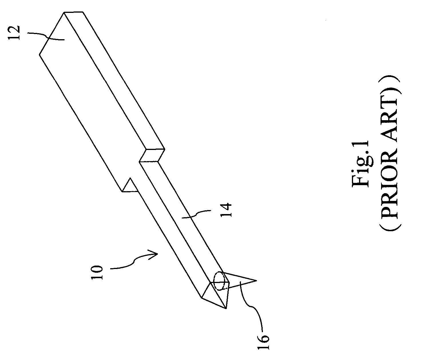 Front-wing cantilever for the conductive probe of electrical scanning probe microscopes