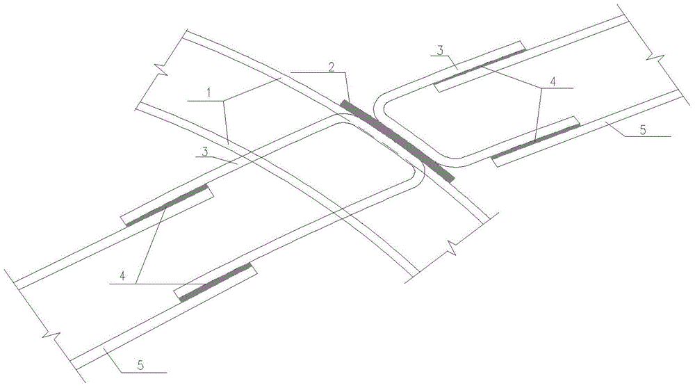 Method for welding embedded steel bar welding joints of two end nodes in initial supporting arch