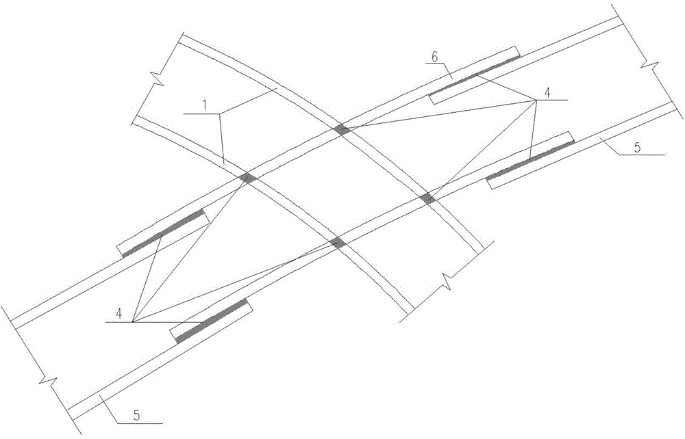 Method for welding embedded steel bar welding joints of two end nodes in initial supporting arch