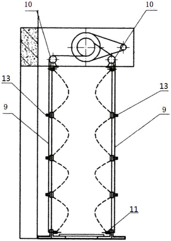 Automatic fire resisting shutter with two pieces of shutter cloth