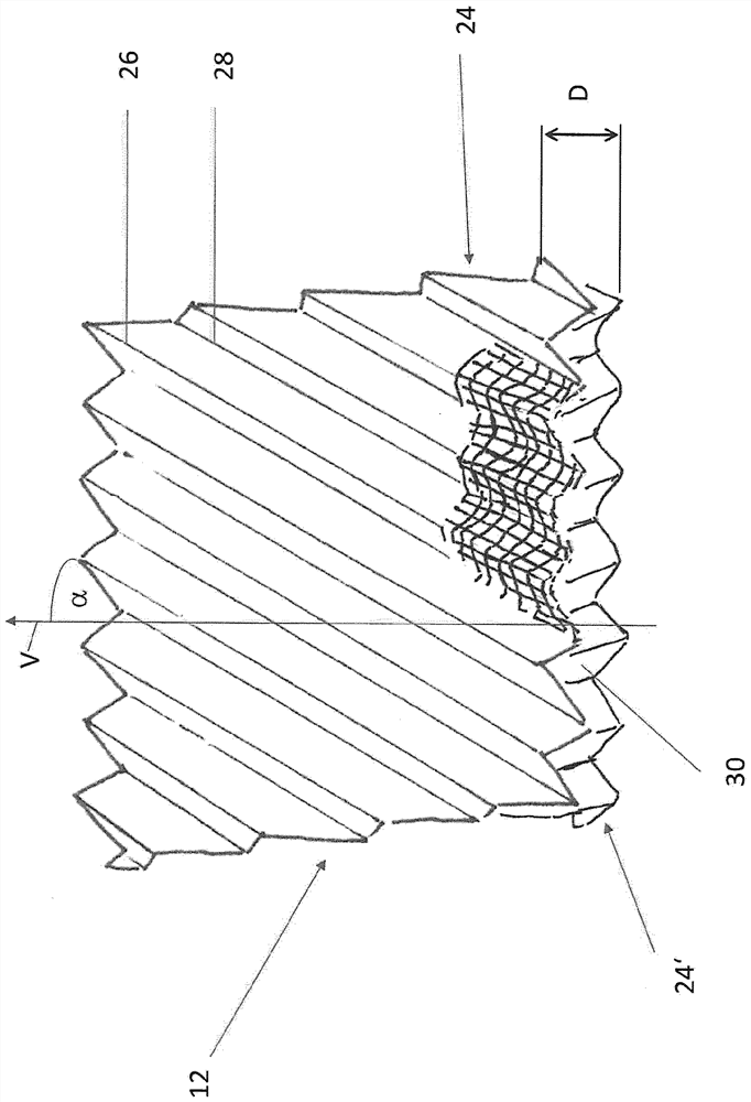 Structured filler element with reduced material demand