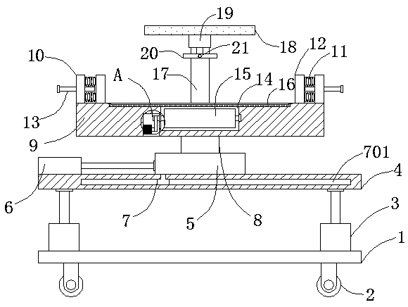 Fixing device for aluminum alloy hub repairing, and using method of fixing device