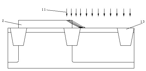 Processing procedure for reducing well-edge proximity effect by using curing action of photoresist