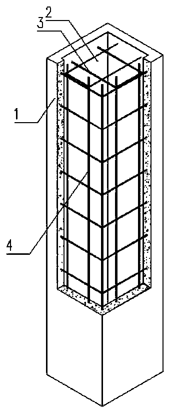 Prefabricated reinforced concrete hollow column template and making method thereof