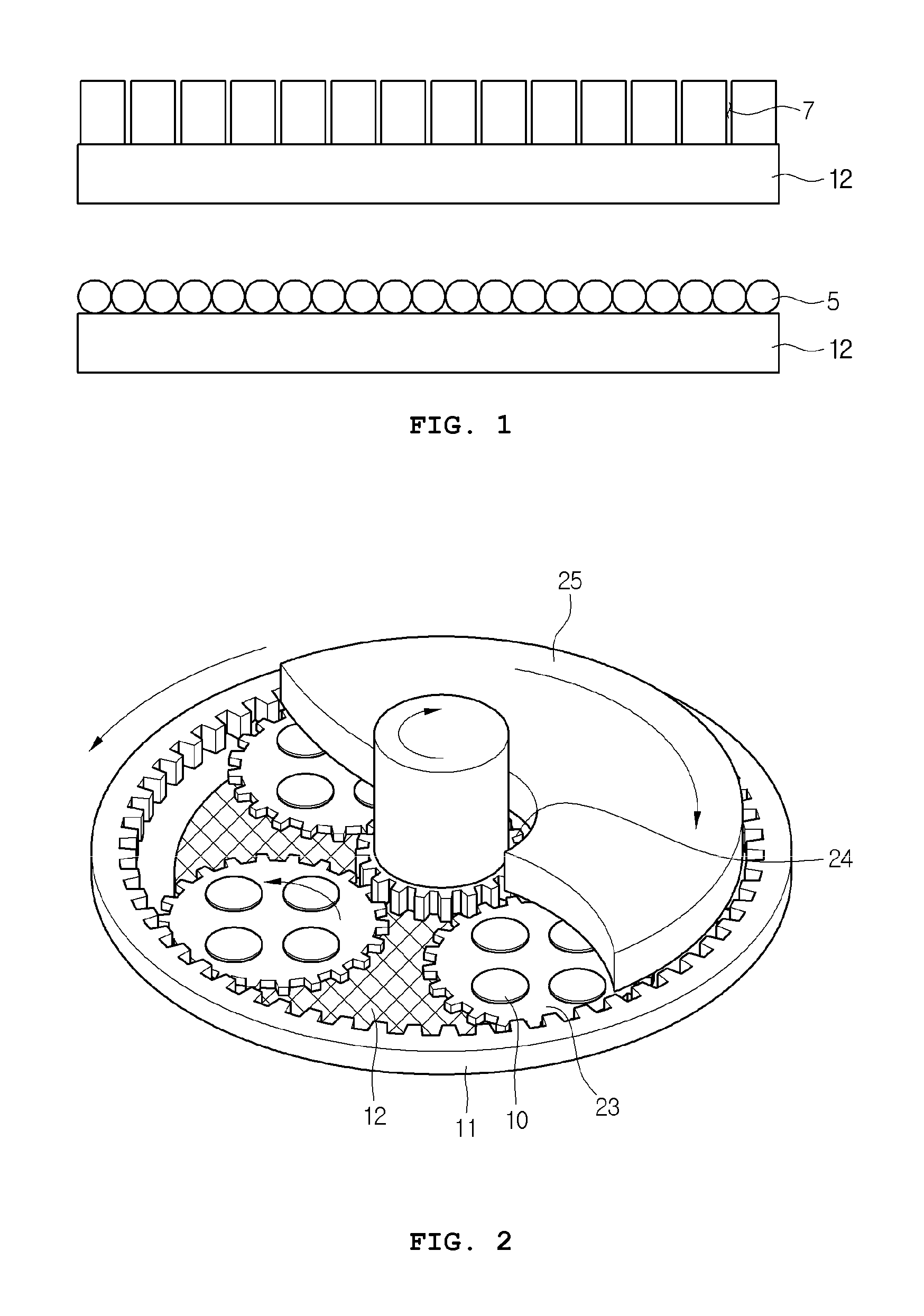 Plate and dual side wafer grinding device including same