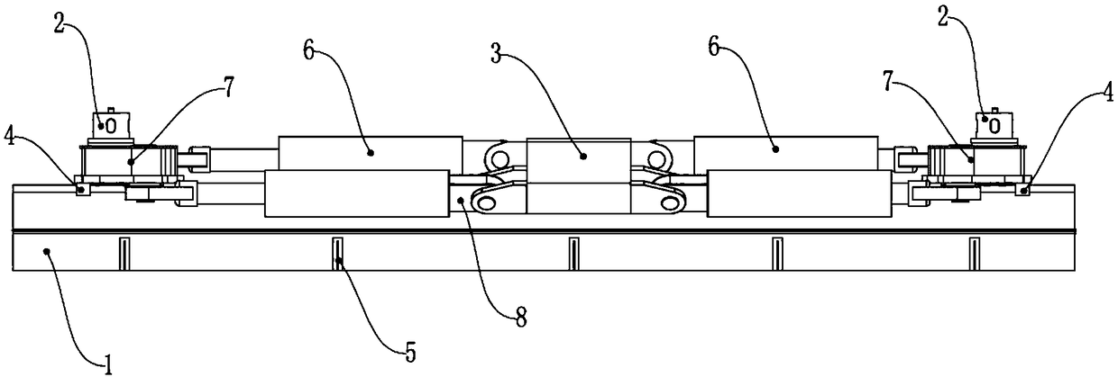 A detection device for a hydraulic lifting mechanism of an offshore platform