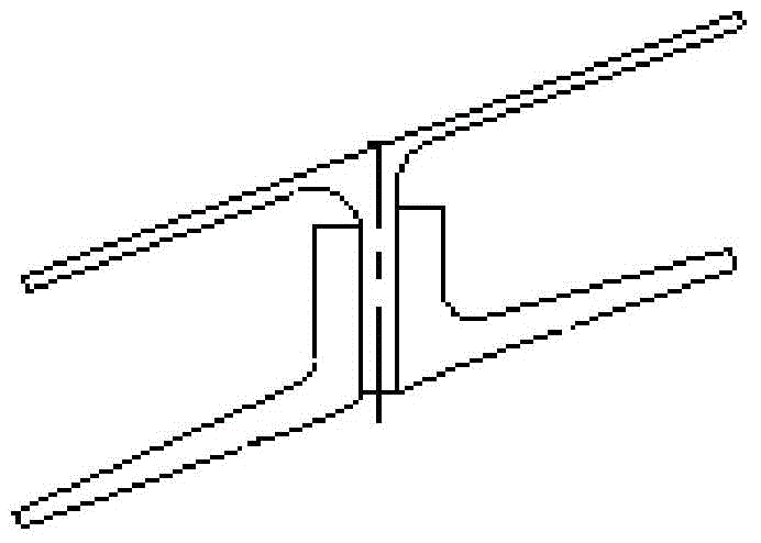 Double-open type hollow profile frame stretch bending forming method