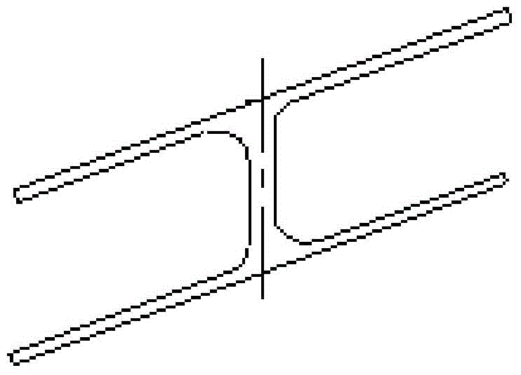 Double-open type hollow profile frame stretch bending forming method