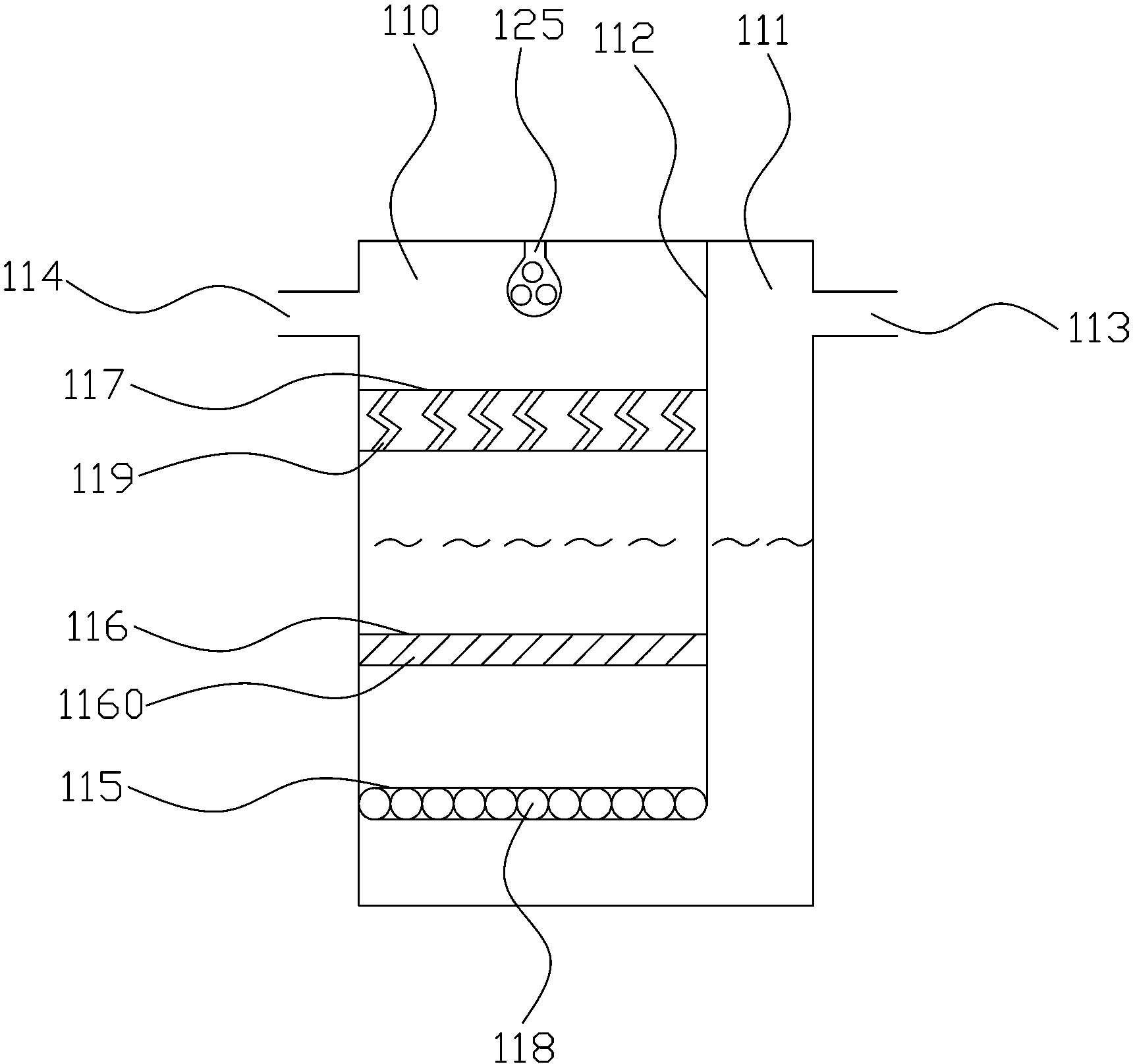 Concentrated acid mist purifying device