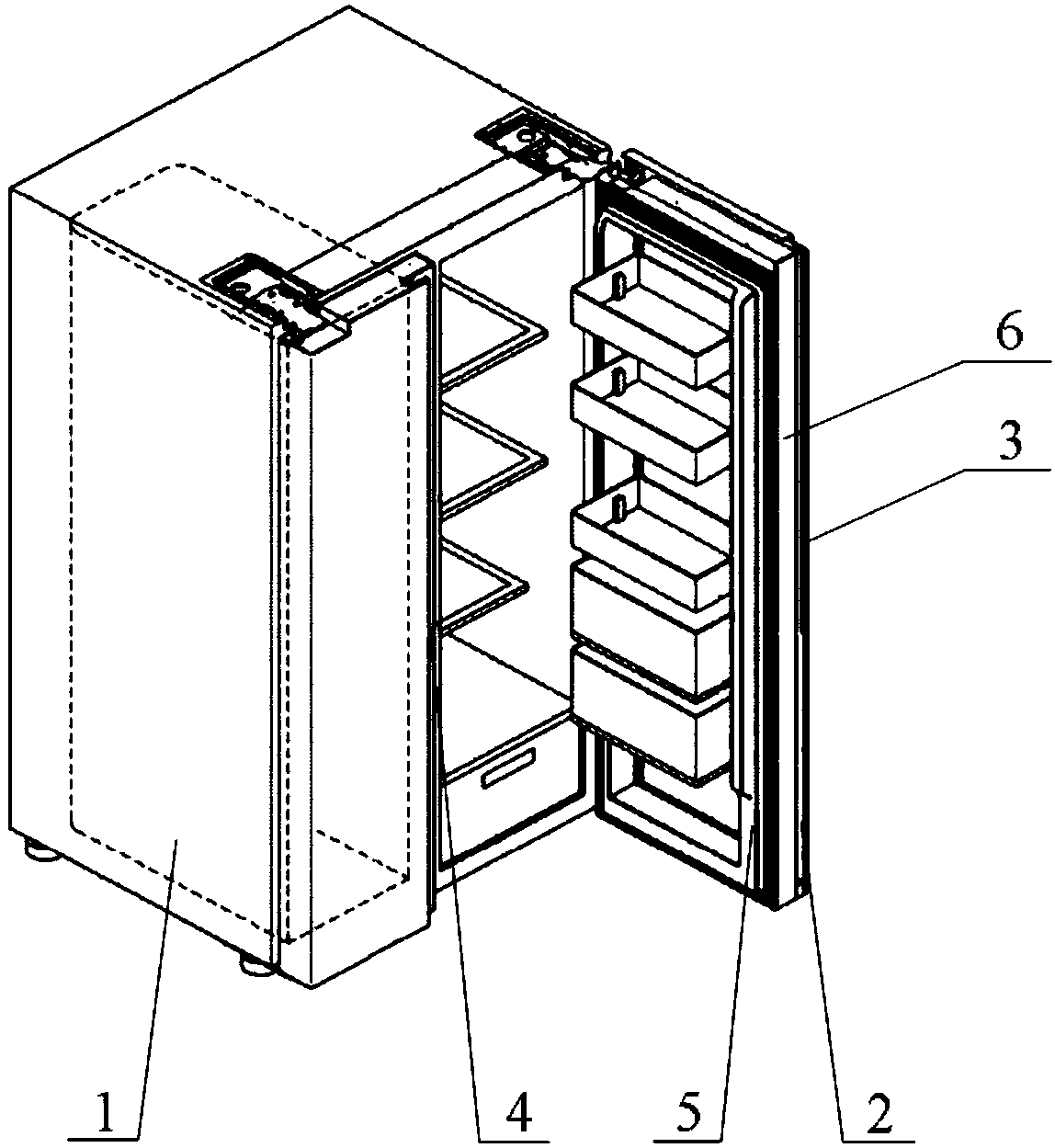 Lapped-doors refrigerator and lapped-doors opening and closing device thereof