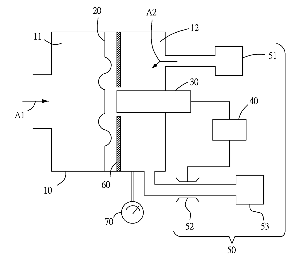 High-temperature gas pressure measuring method