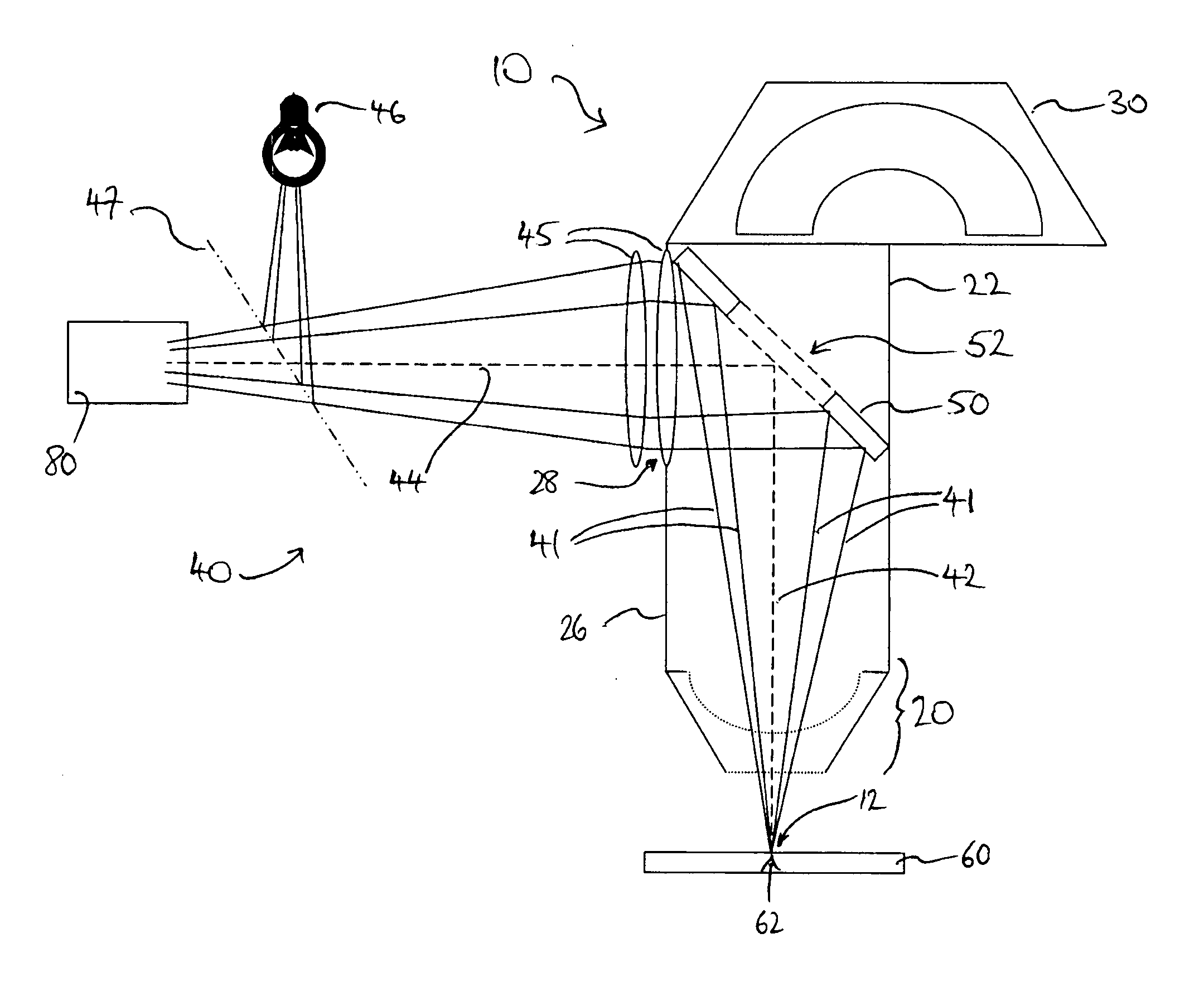 Spectrometer for surface analysis and method therefor