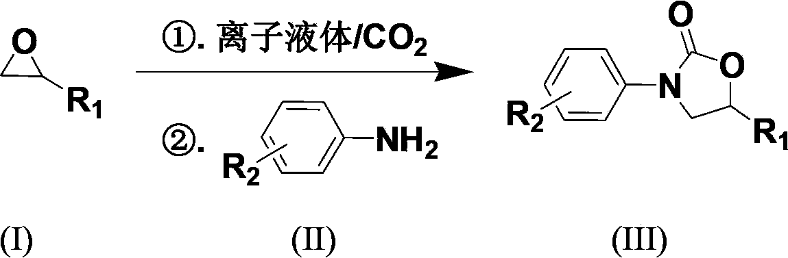 Carbon dioxide one-pot method for directly preparing oxazolidine-2-one compounds