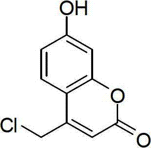 4-(chloromethyl)-7-hydroxy coumarin compound and preparation method thereof