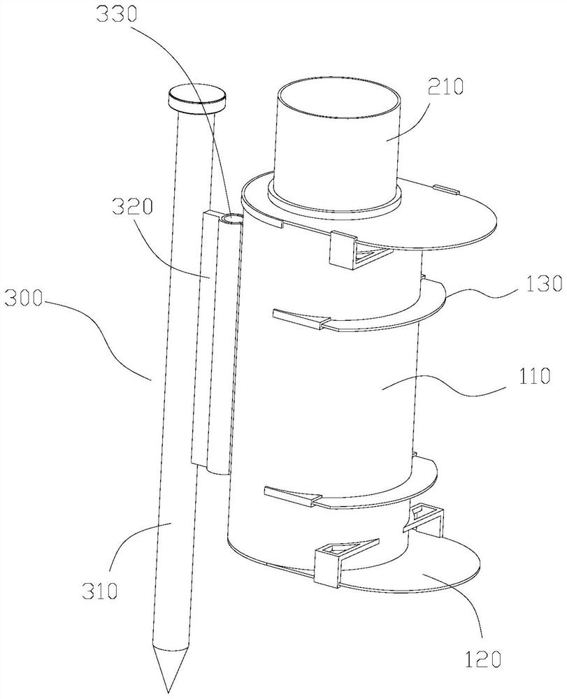 Accumulated snow layer density measuring device