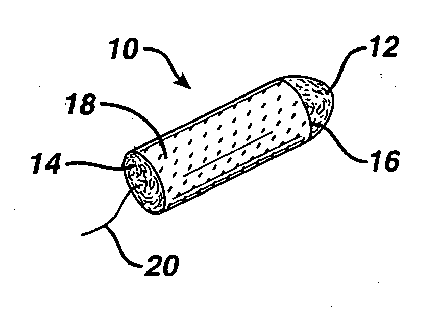 Tampon having apertured film cover thermobonded to fibrous absorbent structure