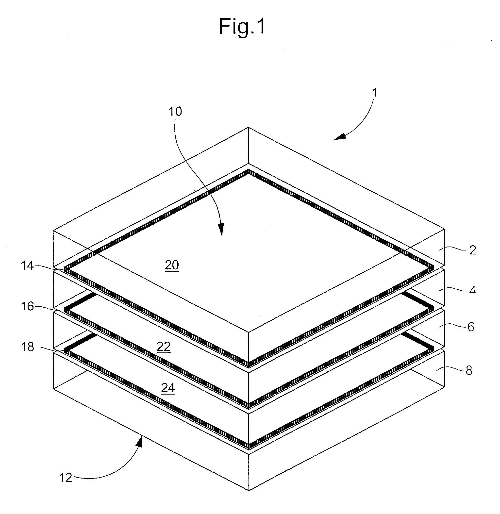 Method for manufacturing a batch of multi-layered cells, such as liquid crystal display cells, or electrochemical photovoltaic cells