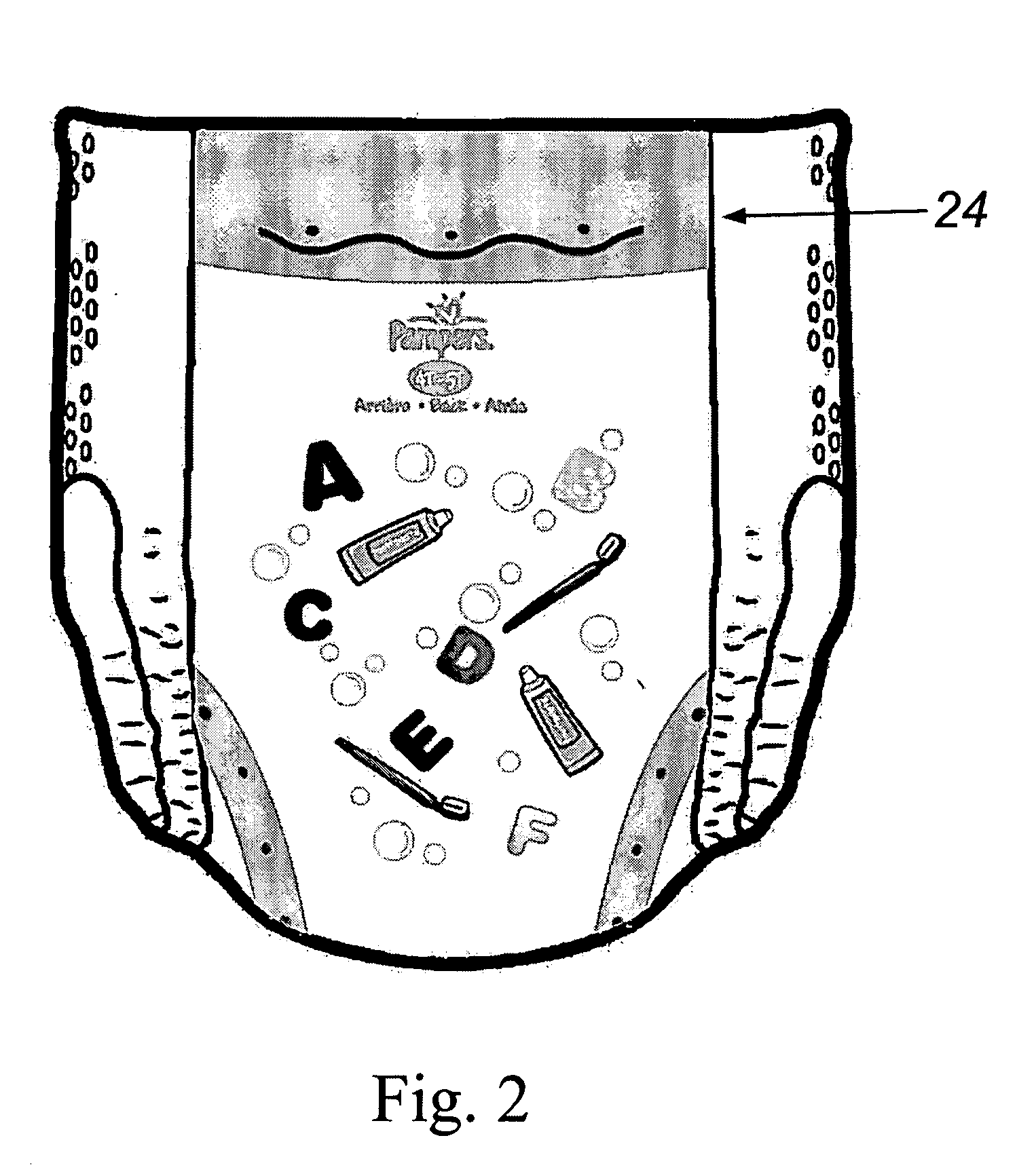 Absorbent articles having wetness-indicating character graphics providing an interactive training aid