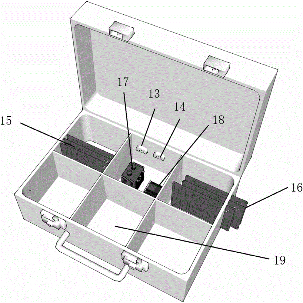 Modularized electronic-technique comprehensive application experimental box